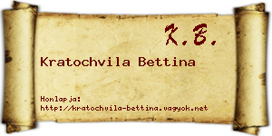 Kratochvila Bettina névjegykártya