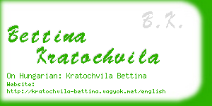 bettina kratochvila business card